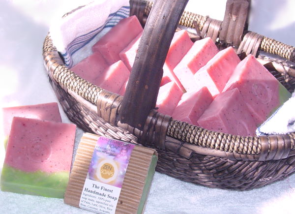 watermelon soap basket